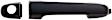 84022 Front, Driver Side Smooth Black Exterior Door Handle, With Key Hole, Help Series