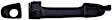 84022 Front, Driver Side Smooth Black Exterior Door Handle, With Key Hole, Help Series