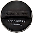 84111 Help Series Oil Filler Cap - Black, Plastic, Direct Fit, Sold Individually