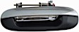 88193 Rear, Driver Side Chrome Lever with Smooth Black Bezel Exterior Door Handle, Without Key Hole, Help Series