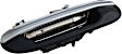 88193 Rear, Driver Side Chrome Lever with Smooth Black Bezel Exterior Door Handle, Without Key Hole, Help Series