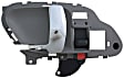 88539 Front Or Rear, Driver Side Gray bezel with chrome lever Interior Door Handle, With Door Lock Button, Help Series
