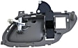 88539 Front Or Rear, Driver Side Gray bezel with chrome lever Interior Door Handle, With Door Lock Button, Help Series