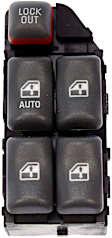 901-023 Front, Center Console, Driver Side Window Switch, Black