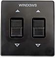 901-027 Front, Driver Side OE Solutions Series Window Switch Black