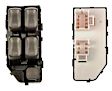 901-100 Front, Driver Side OE Solutions Series Window Switch Gray