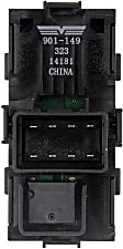 2010 GMC Yukon - Rear, Driver or Passenger Side Window Switch, Black, OE Solutions Series