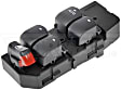 2012 Chevrolet Malibu - Front, Driver Side Window Switch, with Express Up and Down, Black, 5 Buttons, OE Solutions Series