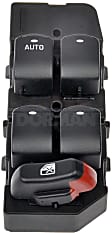 2012 Chevrolet Malibu - Front, Driver Side Window Switch, with Express Up and Down, Black, 5 Buttons, OE Solutions Series