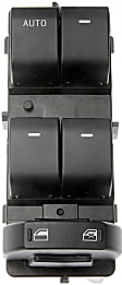 901-219 Front, Driver Side OE Solutions Series Window Switch Black 5 Buttons
