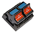 901-305 Front, Driver Side OE Solutions Series Window Switch Blue and Red