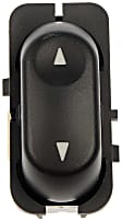 901-327 Front, Passenger Side or Rear, Driver or Passenger Side Window Switch, Black, 1 Button