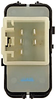 901-327 Front, Passenger Side or Rear, Driver or Passenger Side Window Switch, Black, 1 Button