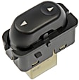 901-327 Front, Passenger Side or Rear, Driver or Passenger Side Window Switch, Black, 1 Button