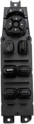 901-448 Front, Driver Side OE Solutions Series Window Switch Black 6 Buttons
