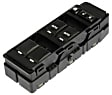 Front, Driver Side OE Solutions Series Window Switch Black 6 Buttons