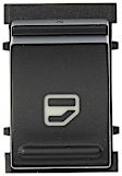 901-505 Front, Passenger Side or Rear, Driver or Passenger Side Window Switch, Black, 1 Button