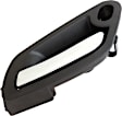 90152 Front, Driver Side Chrome Lever with Black Bezel Interior Door Handle, With Door Lock Button, Help Series