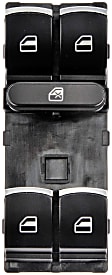 901-571 Front, Driver Side OE Solutions Series Window Switch Black