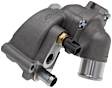 2001 Ford Explorer - Thermostat Housing, SOHC, 4-Door, Metal Housing; With Thread-In Style Ect Sensor, 6 Cyl 4.0L, OE Solutions Series