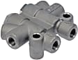 905-907 OE Solutions Series Brake Proportioning Valve - Gray and silver/zinc-plated, Aluminum and Steel, Direct Fit, Sold Individually
