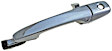 90758 Front, Driver Side Chrome Exterior Door Handle, Without Key Hole, Help Series