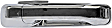 91010 Chrome Exterior Door Handle, Without Key Hole, Help Series