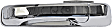 91013 Rear, Driver Side Chrome Exterior Door Handle, Without Key Hole, Help Series