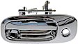 91058 Front, Driver Side Chrome Exterior Door Handle, Without Key Hole, Help Series