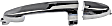 91096 Front, Passenger Side, or Rear, Driver or Passenger Side Chrome Exterior Door Handle, Without Key Hole, Help Series