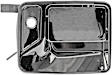 91098 Front, Passenger Side Chrome Exterior Door Handle, With Key Hole, Help Series