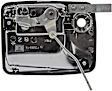 91098 Front, Passenger Side Chrome Exterior Door Handle, With Key Hole, Help Series