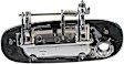91143 Front, Passenger Side Chrome Exterior Door Handle, Without Key Hole, Help Series