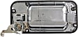 91210 Front, Passenger Side Chrome Exterior Door Handle, Without Key Hole, Help Series