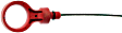 917-327 Help Series Automatic Transmission Dipstick - Red, Steel, Non-locking, Direct Fit, Sold individually