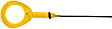 917-396 Help Series Oil Dipstick - Yellow, Stainless Steel, Direct Fit, Sold individually
