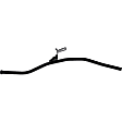 917-472 Help Series Oil Dipstick Tube - Black, Steel, Direct Fit