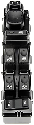 920-022 Front, Driver Side OE Solutions Series Window Switch Black and brown 8 Buttons