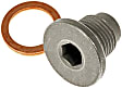 921-132 AutoGrade Series Oil Drain Plug - Silver, Carbon Steel, Direct Fit, Sold Individually
