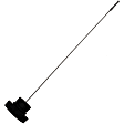 921-259 Help Series Automatic Transmission Dipstick - Black, Steel, Locking, Direct Fit, Sold Individually