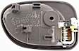 92205 Front Or Rear, Driver Side Gray bezel with chrome lever Interior Door Handle, Without Door Lock Button, Help Series