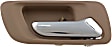 92393 Rear, Passenger Side Beige bezel with chrome lever Interior Door Handle, Without door lock button, Sedan, Help Series