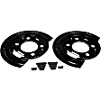924-021 Rear Brake Dust Shields Black, Steel, OE Solutions Series