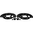 924-021 Rear Brake Dust Shields Black, Steel, OE Solutions Series