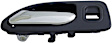 92418 Rear, Driver Side Chrome Lever with Black Bezel Interior Door Handle, Without Door Lock Button, Help Series