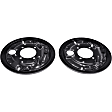 1989 GMC Jimmy - Rear, Driver and Passenger Side Brake Dust Shields, 10 in. X 2.25 in. Brakes, Black, Steel