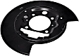 2008 Ford F-150 - Rear, Passenger Side Brake Dust Shields, With Rear Disc Brake, Black, Steel
