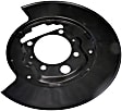 924-232 Rear, Driver Side Brake Dust Shields Black, Steel, OE Solutions Series
