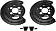924-235 Rear Brake Dust Shields Black, Steel, OE Solutions Series