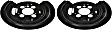 924-235 Rear Brake Dust Shields Black, Steel, OE Solutions Series